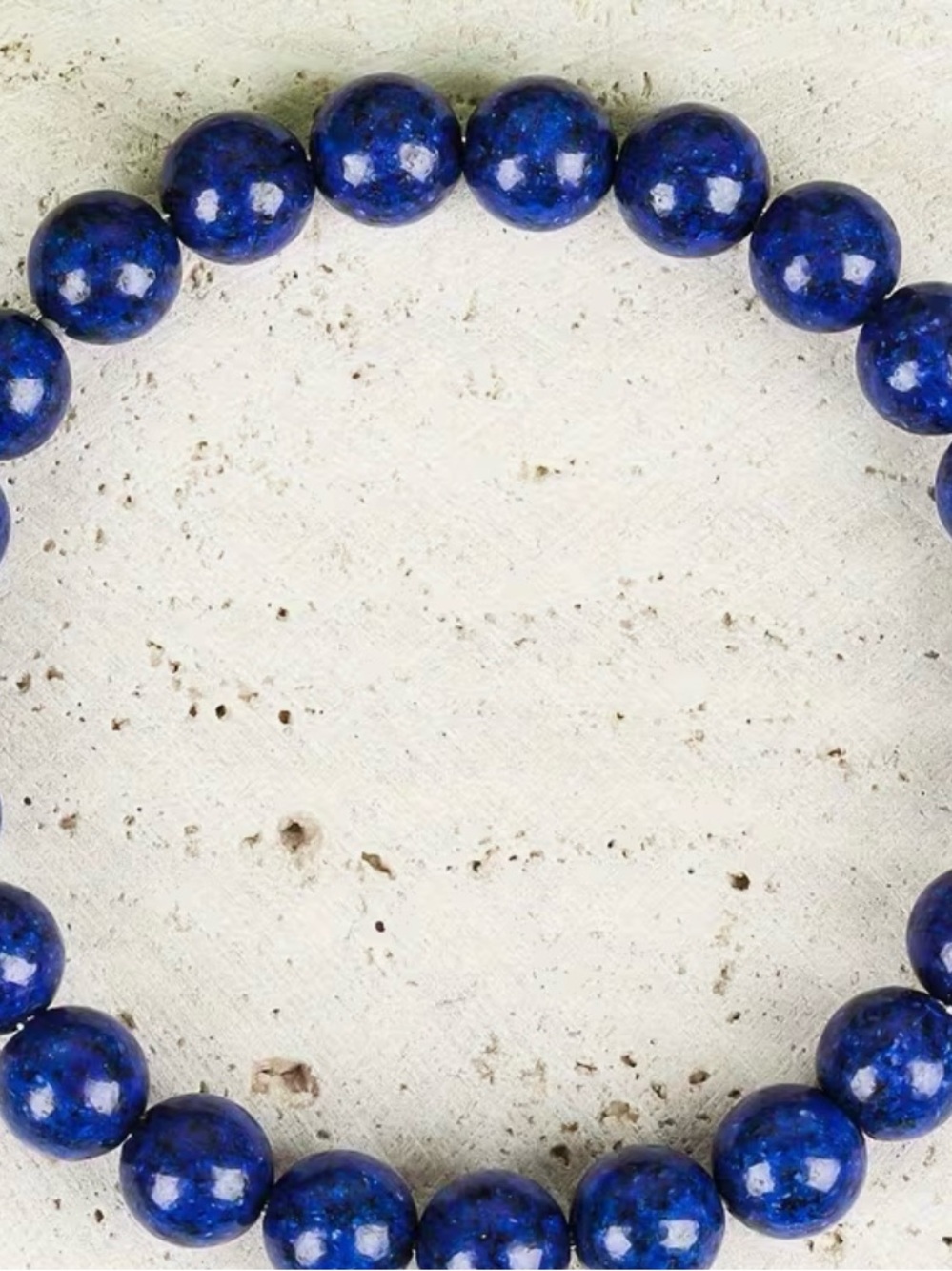 Deep blue Lapis stretch bracelet